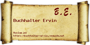 Buchhalter Ervin névjegykártya